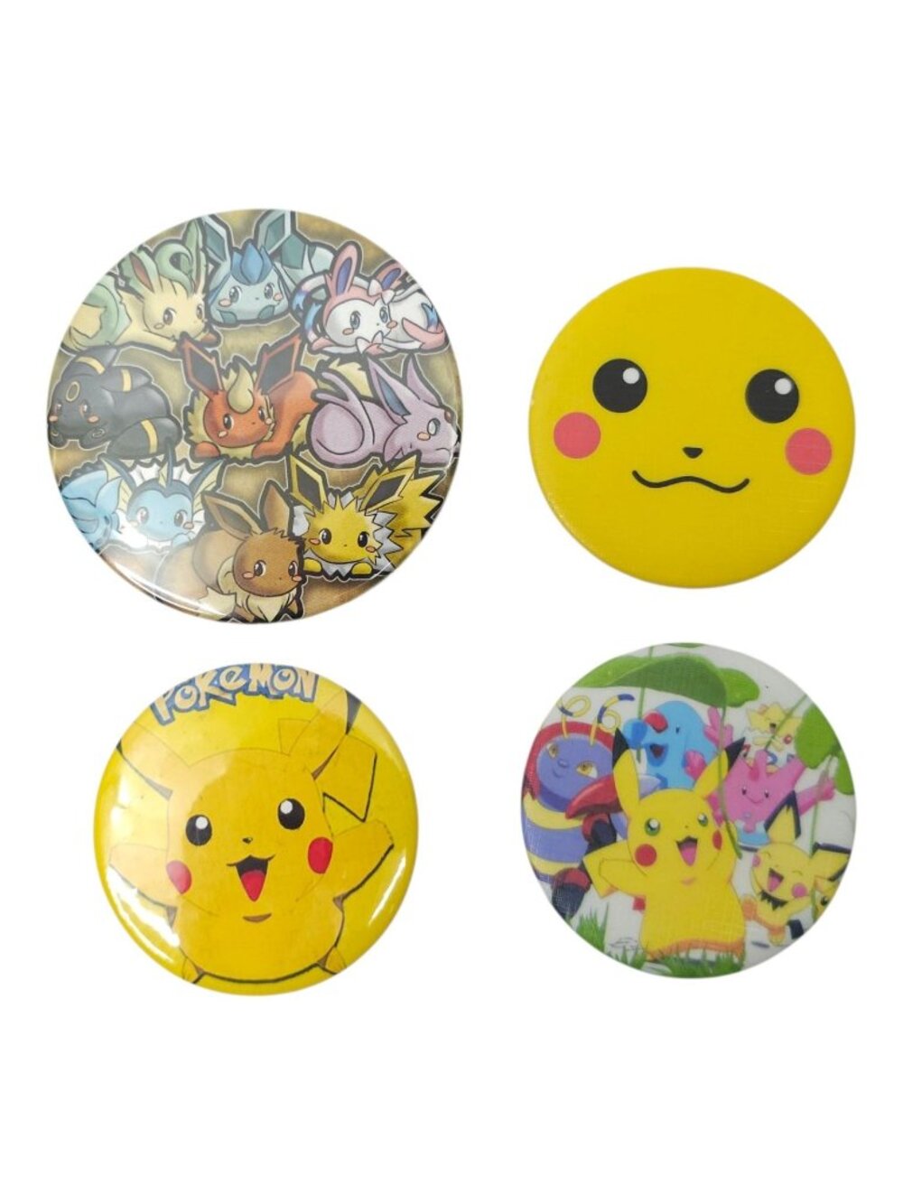 Pokemon Pin Button Lot 4 Pikachu Face Eeveelutions Cute Anime Pins Backpack
